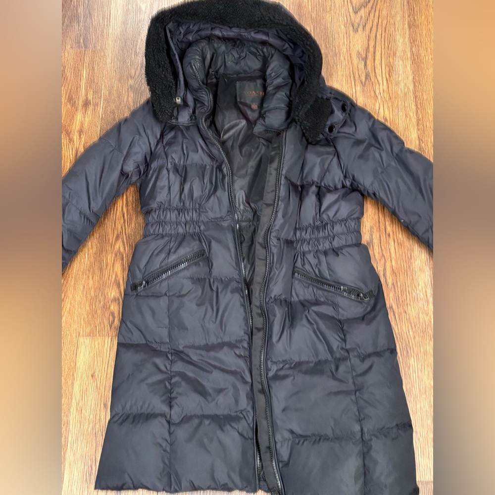 Rare Coach Icon Long Puffer Winter Coat
